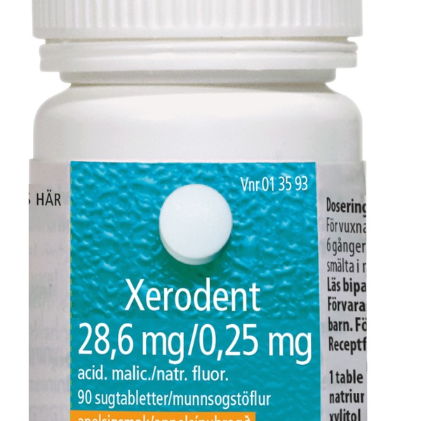 Actavis Xerodent Sugtablett 286 Mg025 Mg 90 St Mun And Tänder Muntorrhet Pris 11612 9707